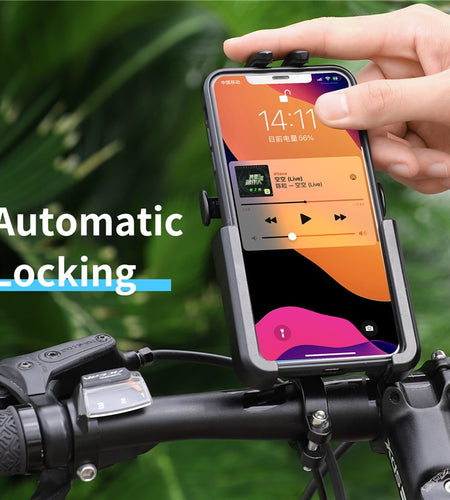 Universal Bike Phone Holder Alloy Rotatable Cycling Smartphone Mount Stand Motorcycle Electric Bicycle Phone Holder