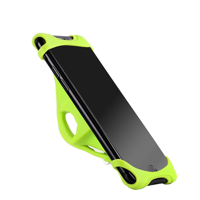 Silicone Bike Phone Holder 4.0-5.5 inch Smart Mobile Phone Bike Mount Bracket GPS Phone Stand Bicycle Phone Holder