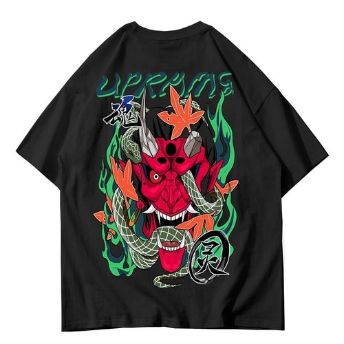 Load image into Gallery viewer, Hip Hop T Shirt Men Snake Ghost T-shirt Harajuku Streetwear Tshirt Cotton Short Sleeve Summer Tops Tee HipHop Back Printed

