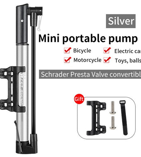 Bike Pump Bicycle Tire Portable Inflator Air Pump 120PSI Mountain Road Bike Accessories for Cycling MTB Bicycle Pump