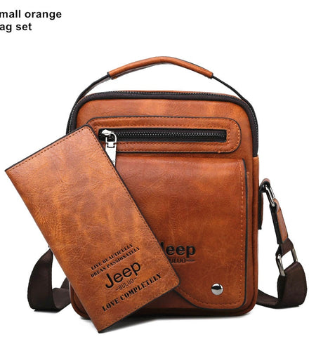 Split Leather Crossbody Tote Men Bag Famous Designer Men Shoulder Messenger Bags Men Fashion Business High Quality
