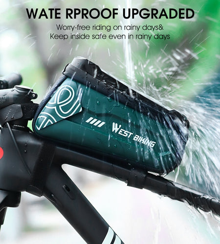 2.5L Bicycle Bag Waterproof Bike Frame Bag Touchscreen 7.0 inch Phone Case Cycling Bag MTB Road Bike Accessories