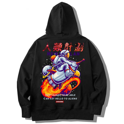 Load image into Gallery viewer, Hoodie Sweatshirt Men Astronaut Print Graphic Mens Hip Hop Korean Fashions long Sleeve Male Oversized Hoodie Sweatshirt
