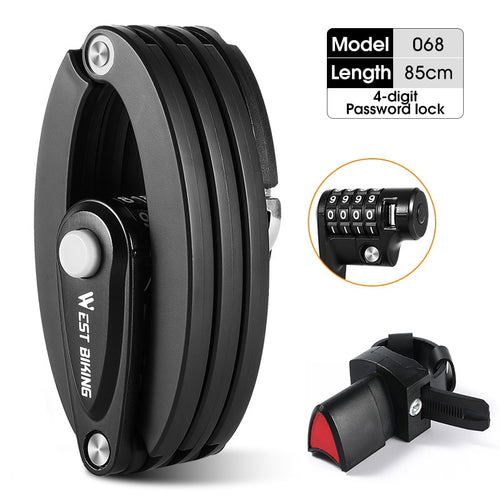 Load image into Gallery viewer, Foldable Bike Lock MTB Road Bicycle Hamburg Lock High Security Anti-Theft Scooter Electric E-Bike Cycling Chain Lock
