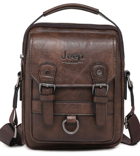 Man's Crossbody Shoulder Bag Multi-function Men Handbags Large Capacity Split Leather Bag For Man Travel