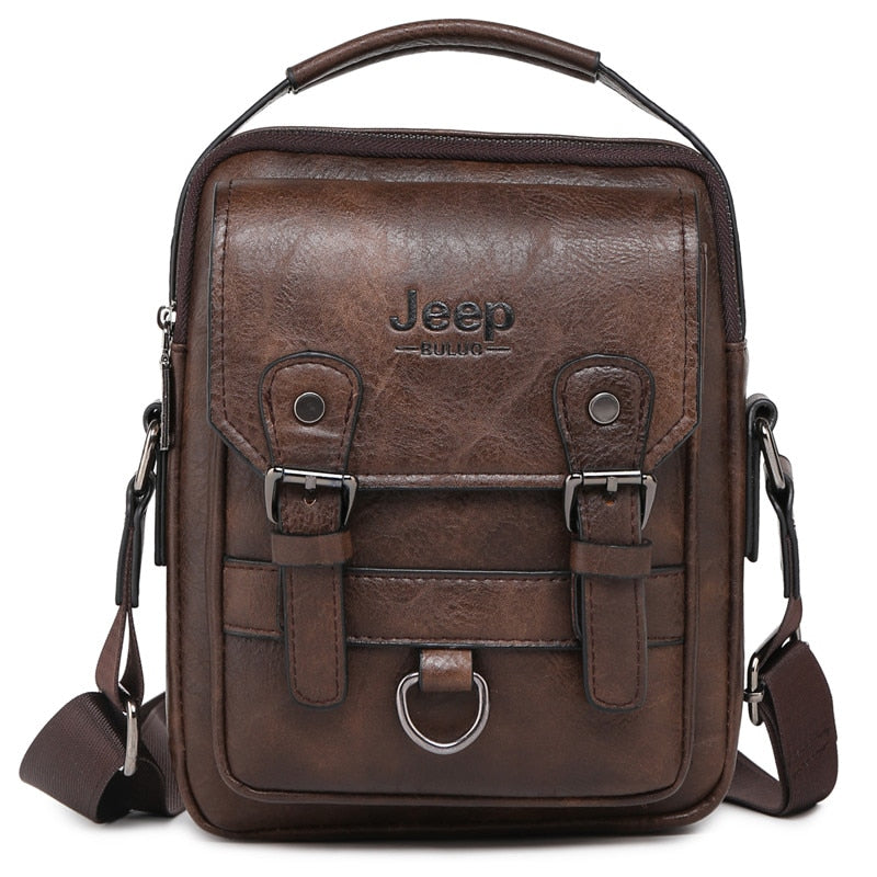 Man's Crossbody Shoulder Bag Multi-function Men Handbags Large Capacity Split Leather Bag For Man Travel