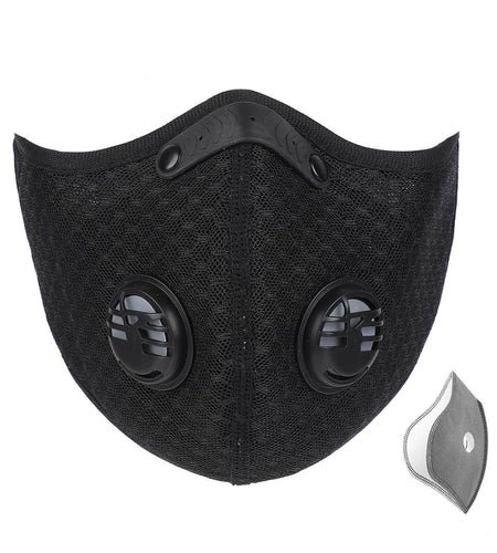Bike Face Mask PM2.5 Anti Pollution Activated Carbon Filter Washable Cycling Sport Mask Bicycle MTB Road Bike Mask