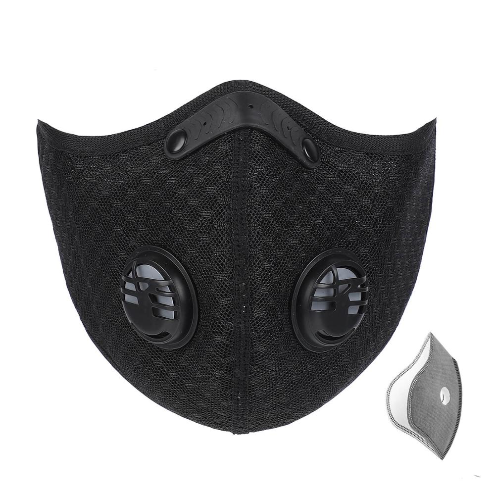 Bike Face Mask PM2.5 Anti Pollution Activated Carbon Filter Washable Cycling Sport Mask Bicycle MTB Road Bike Mask