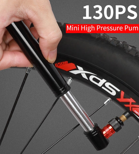 130PSI Mini Bicycle Pump Cycling Hand Air Pump Ball Tire Inflator Schrader Presta Dunlop Valve MTB Road Bike Pump
