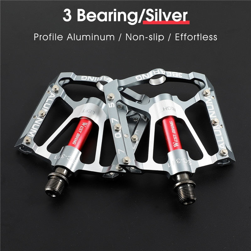 3 Bearings Bicycle Pedals CNC Alloy Ultralight MTB Road Bike Part Anti-slip Flat BMX Pedals Cycling Accessories