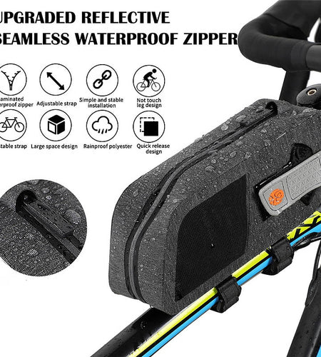 Bike Saddle Bag Rainproof Multifunctional Front Frame MTB Road Bicycle Bag Reflective Pannier Cycling Accessories