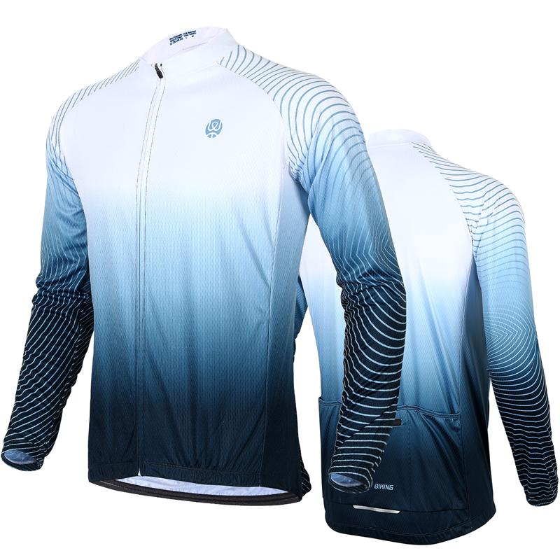 Cycling Jersey Long Sleeve Team Racing Bike Clothing Comfortable Men Shirt Fitness Running Sport Bicycle Jersey