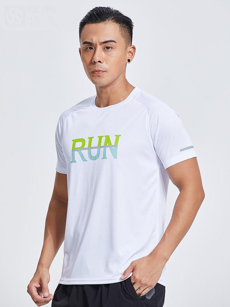 Quick Dry Breathable Gym Shirt Men Summer Sportswear Running T-shirts Sport Female Tops Jogging Tops Loose Training Short Sleeve
