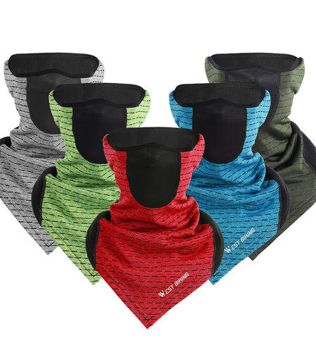 Winter Warm Cycling Face Mask Windproof Fleece Running Sport Ski Mask Balaclava Neck Scarf Breathable Road Bicycle Cycling Masks