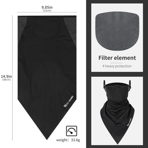 Load image into Gallery viewer, Cycling Headwear Summer Bandana Running Face Cover Sports Scarf With Activated Carbon Filter Protection Equipment
