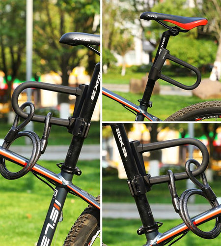 MTB Road Bicycle Lock Anti-theft Bike Cable U Lock With 2 Keys Motorcycle Scooter Security Cycling Accessories