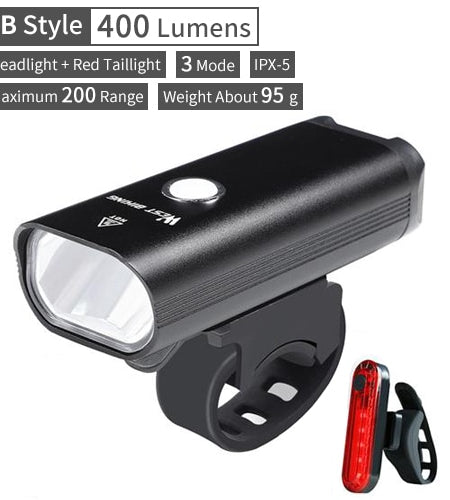3000 Lumen Bike Light 3 LED 5200mAh USB Rechargeable MTB Front Rear Lamp Waterproof Flashlight With 2 Brackets
