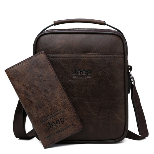 Load image into Gallery viewer, Men Messenger Bags High Quality Split Leather Large Capacity Bag
