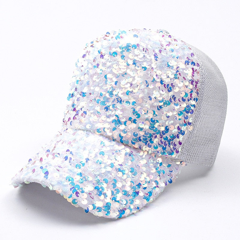 Shiny sequined Unisex Cotton Dad hat Baseball Caps Custom Graffiti Snapback Fashion Sports Hats For Men Women hip hop Cap