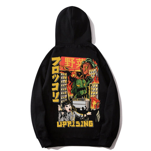 Load image into Gallery viewer, Men Hip Hop Japanese Harajuku Cartoon Monster  Streetwear  Tops  Cotton  Oversized HipHop Hoodies, Sweatshirts
