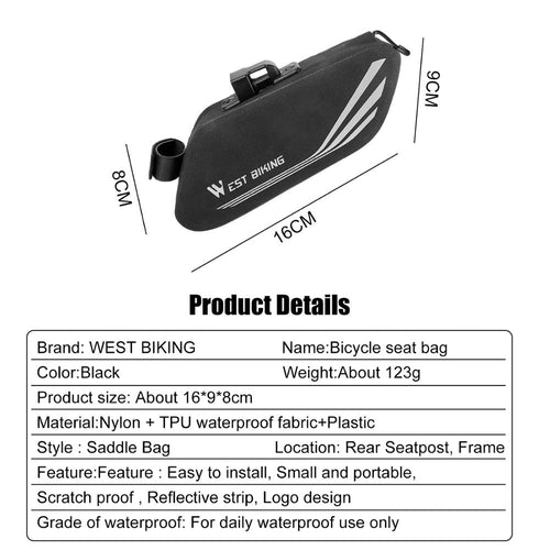 Load image into Gallery viewer, Rainproof Bicycle Bag 3D Shell Reflective Seatpost Saddle Bag Shockproof MTB Road Bike Bag Cycling Accessories
