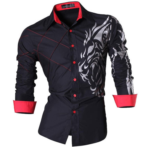 Load image into Gallery viewer, Two Color Accent Casual Slim Fit Modern Long Sleeve Shirt Z034
