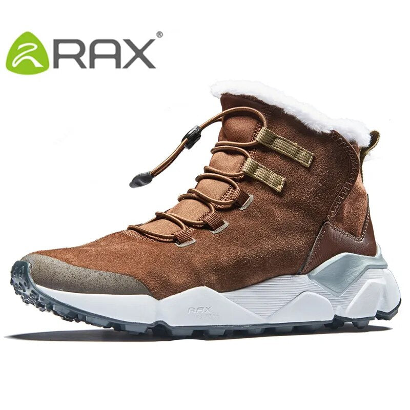 Warm Snow Boots Men Women Fleece Hiking Footwear Outdoor Sports Mountain Shoes Snowproof Walking Boots