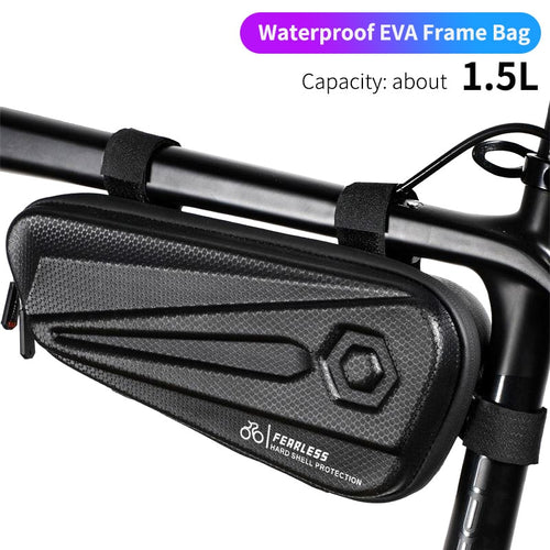 Load image into Gallery viewer, Waterproof Bicycle Frame Bag EVA Hard Shell Tools Storage Panniers MTB Road Bike Bag Top Tube Cycling Accessories
