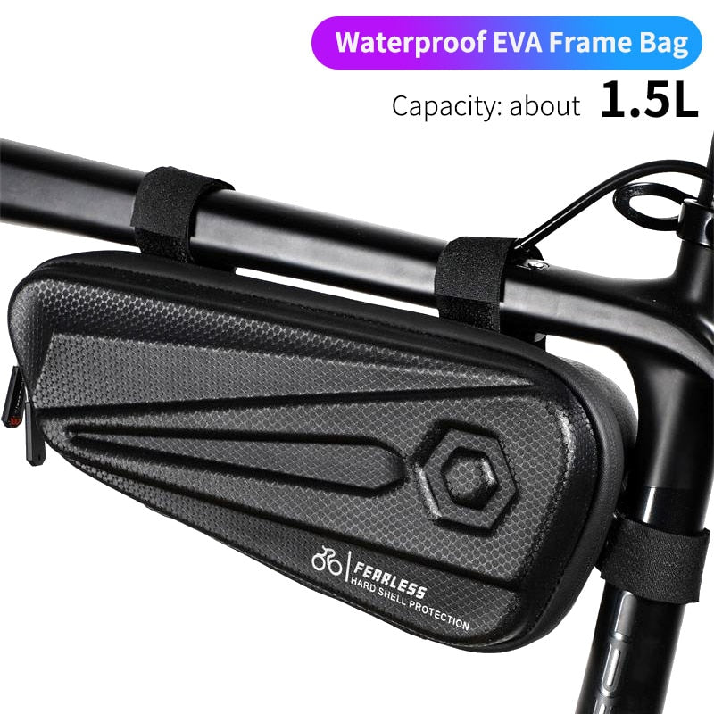 Waterproof Bicycle Frame Bag EVA Hard Shell Tools Storage Panniers MTB Road Bike Bag Top Tube Cycling Accessories