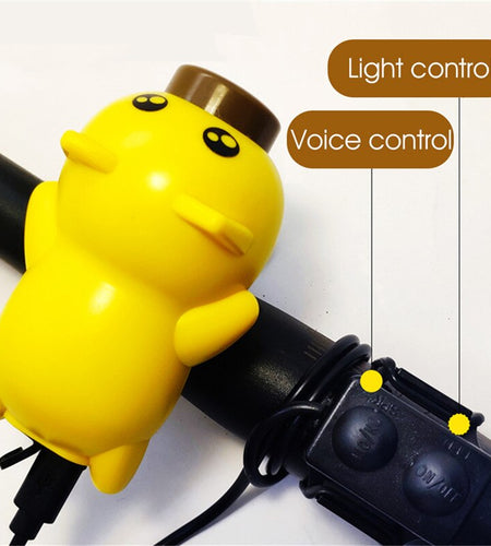 Creative Cartoon Bicycle Light MTB Road Bike Horn Bell Kids Children Balance Bike Lamp Waterproof Cycling Headlight