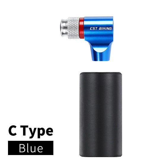 CO2 Pump Bike Mini Hand Pump MTB Road Bicycle Air Inflator Schrader Presta Valve Adapter Ball Cycling Accessories