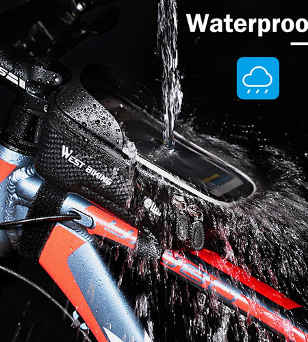 Bicycle Bag Front Frame MTB Bike Bag Waterproof Touch Screen Top Tube 6-7.2 Inch Phone Bag Case Cycling Accessories