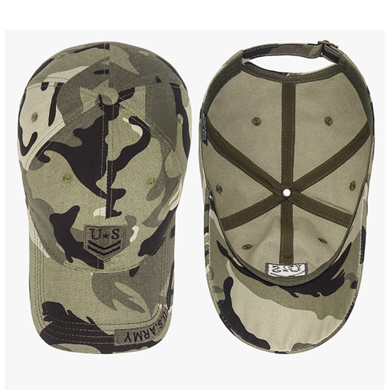 U.S Army Cap Cotton Men's Military Cap Snapback Camouflage Baseball Caps For Adult Bone Trucker Man