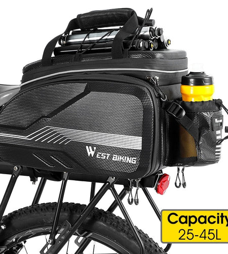 Quality EVA Hard Shell Bike Bag Waterproof MTB Road Bicycle Trunk Seat Bag Large Capacity Travel Cycling Panniers