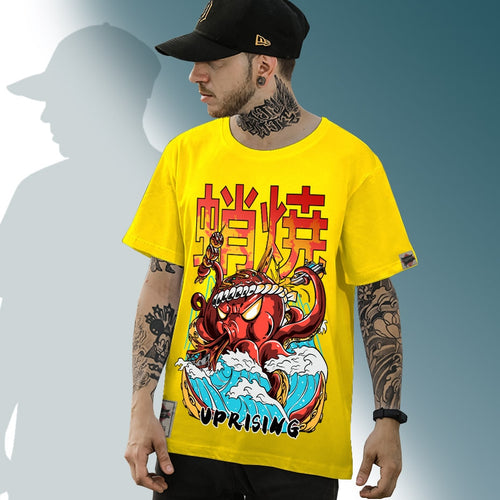 Load image into Gallery viewer, Hip Hop T Shirt Streetwear Oversized Funny Octopus Men Harajuku T-Shirt Japanese Style Summer Tops Tees Cotton anime Tshirt
