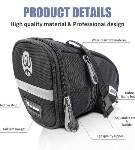 Bicycle Saddle Bag Rainproof Bicycle Pannier 3D Shell Reflective Rear Seatpost Bag Basket MTB Cycling Accessories