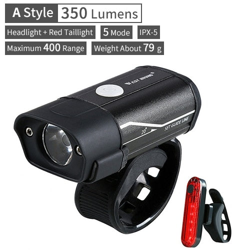 Load image into Gallery viewer, 3000 Lumen Bike Light 3 LED 5200mAh USB Rechargeable MTB Front Rear Lamp Waterproof Flashlight With 2 Brackets
