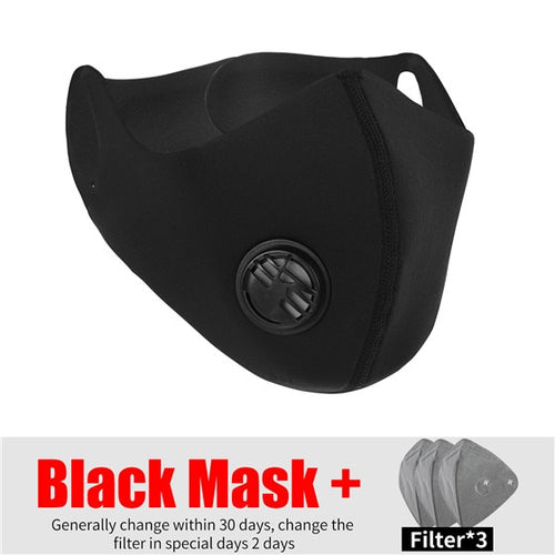 Load image into Gallery viewer, Cycling Mask Sport Face Mask PM2.5 Anti Pollution Activated Carbon  Filter Training Running Bike Mask
