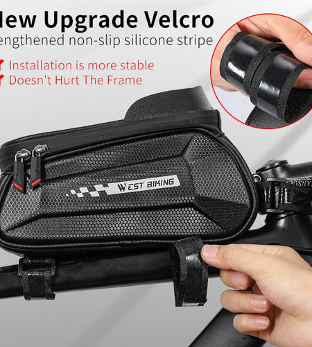 Waterproof Bicycle Bag Front Frame Touch Screen Phone Bag MTB Road Bike Saddle Bag Reflective Cycling Accessories