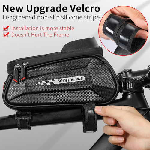 Load image into Gallery viewer, Waterproof Bicycle Bag Front Frame Touch Screen Phone Bag MTB Road Bike Saddle Bag Reflective Cycling Accessories
