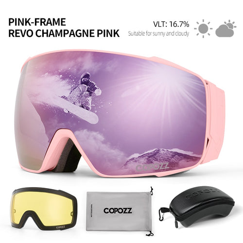 Load image into Gallery viewer, Magnetic Polarized Ski Goggles Double lens Men Women Anti-fog Ski Glasses UV400 Protection Snowboard Skiing Eyewear
