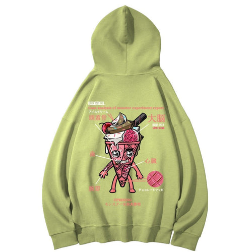 Load image into Gallery viewer, Hoodies, Sweatshirts Men Hip Hop Funny Ice Cream Anatomy Harajuku Japanese Kanji Streetwear Japan Cotton
