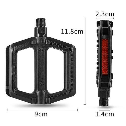 Load image into Gallery viewer, 1 Pair High Quality Portable MTB Bike Bicycle Pedals Plastic Road Bike Double DU Pedals Cycling Mountain Bike Parts
