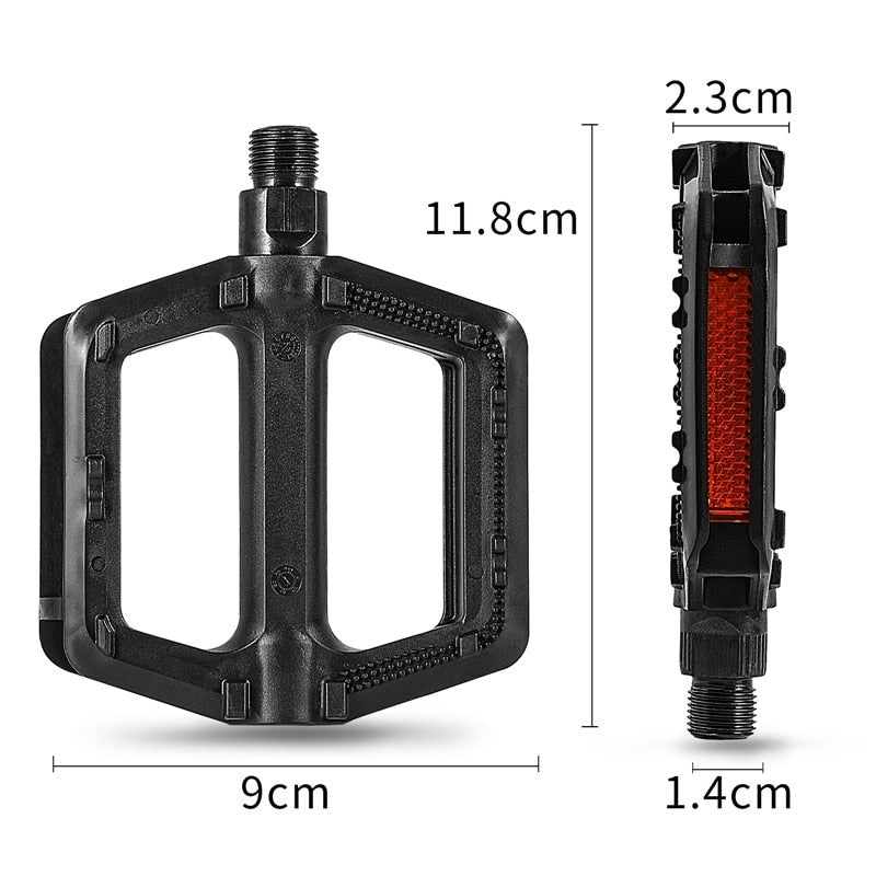 1 Pair High Quality Portable MTB Bike Bicycle Pedals Plastic Road Bike Double DU Pedals Cycling Mountain Bike Parts