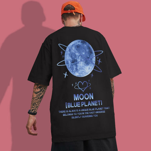 Load image into Gallery viewer, PINK HIP HOP Men T Shirt Cotton tShirt O-Neck Short-Sleeve New Style Dawn with the Moom D Gray Man Women T-Shirt
