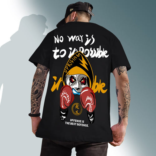 Load image into Gallery viewer, Boxing Men T-Shirts  Hip Hop Tee Chinese Style Printed Tide brand half Sleeve Top Casual Streetwear Cotton Tshirt Oversized

