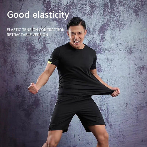Load image into Gallery viewer, Men Running T-Shirts Quick Dry Compression Gym Fitness Jogging Sports Short Sleeve Tops Soccer Sportswear Male Jersey Breathable
