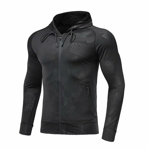 Load image into Gallery viewer, Men Camouflage Tops Running Jacket Sport Fitness Long Sleeves Hooded Tight Gym Soccer Basketball Outdoor Training Jogging Hoodie
