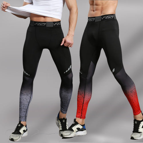 Load image into Gallery viewer, Men&#39;s Lycra Leggings Compression Sports Pants Cycling Running Basketball Football Sweatpants Fitness Tights Trousers Rash Guard
