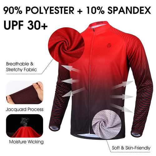 Load image into Gallery viewer, Cycling Jersey Long Sleeve Team Racing Bike Clothing Comfortable Men Shirt Fitness Running Sport Bicycle Jersey
